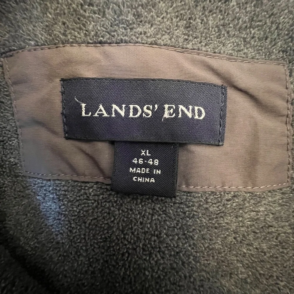 Lands' End Men's Gray Classic Squall Jacket, Waterproof, Windproof, Size XL